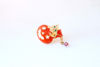 Picture of Pumpkin Brooch || Red Pumpkin with Golden Cat Rhinestones Lapel Pin || Halloween Brooch