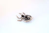 Picture of Spider Brooch || Gold & Green Rhinestone Crystal Pin For Halloween