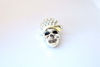 Picture of Skull Brooch ||Shine Clear Rhinestones Hat Scary Punk Skull Bones Brooch Pin