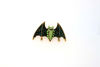 Picture of Bat Pin Brooch || Gorgeous Rhinestone Crystal Green Bat Pin  For Halloween