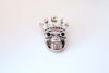 Picture of Skull Brooch || Shine Clear Rhinestones Scary Punk Skull with Crown Brooch Pin