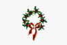 Picture of Vintage Christmas  Wreath pin\ Brooch - Rhinestone Brooch