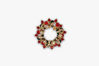 Picture of Vintage Christmas Wreath pin\ Brooch - Rhinestone Brooch