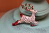 Picture of Rhinestone Deer Pin - Christmas Brooch |Deer Brooch | Deer Christmas Brooch