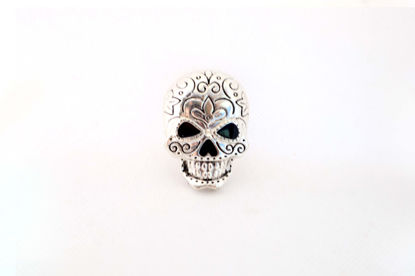 Picture of Crystal Horror Skull Brooch | 3D Skull Lapel Pin | Halloween Accessory