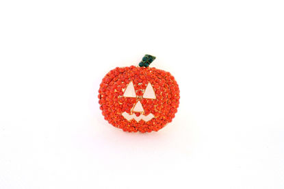 Picture of Full Rhinestone Pumpkin Brooch Pin | Party & Costume Decoration