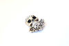 Picture of Shine Clear Rhinestones Floral Punk Skull Brooch | Skull Bones Head Pin