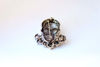 Picture of Shine Clear Rhinestones Floral Punk Skull Brooch | Skull Bones Head Pin