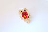 Picture of Crystal Opal Red Owl Brooch | Jewelry Pin for Halloween Party