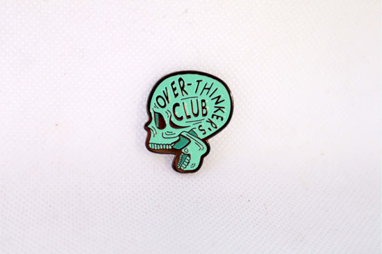 Picture of Skull Brooch | Enamel Cartoon Punk Skull Lapel Pin | Over Thinker’s Club