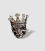 Picture of Skull Brooch | Shine Clear Rhinestones Scary Punk Skull with Crown Pin