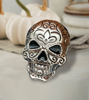 Picture of Crystal Horror Skull Brooch | 3D Skull Lapel Pin | Halloween Accessory