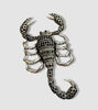 Picture of Scorpio Brooch with Black Rhinestones | Movable Tail Halloween Pin | Scorpion Lapel Pin for Women & Men