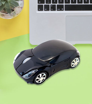 Picture of 2.4GHz Wireless Black 3D Sports Car Mouse with USB Receiver for PC Laptop Computer