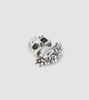 Picture of Shine Clear Rhinestones Floral Punk Skull Brooch | Skull Bones Head Pin