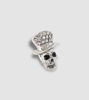 Picture of Shine Clear Rhinestones Hat Scary Punk Skull Brooch | Skull Bones Pin