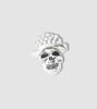 Picture of Shine Clear Rhinestones Hat Scary Punk Skull Brooch | Skull Bones Pin